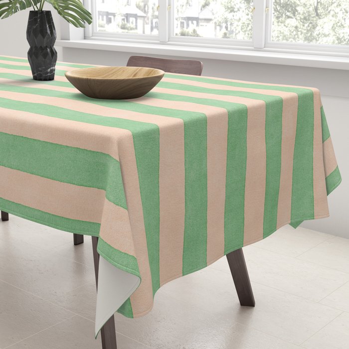 STRIPES 001 N - Lime Tablecloth Gallery Image 3