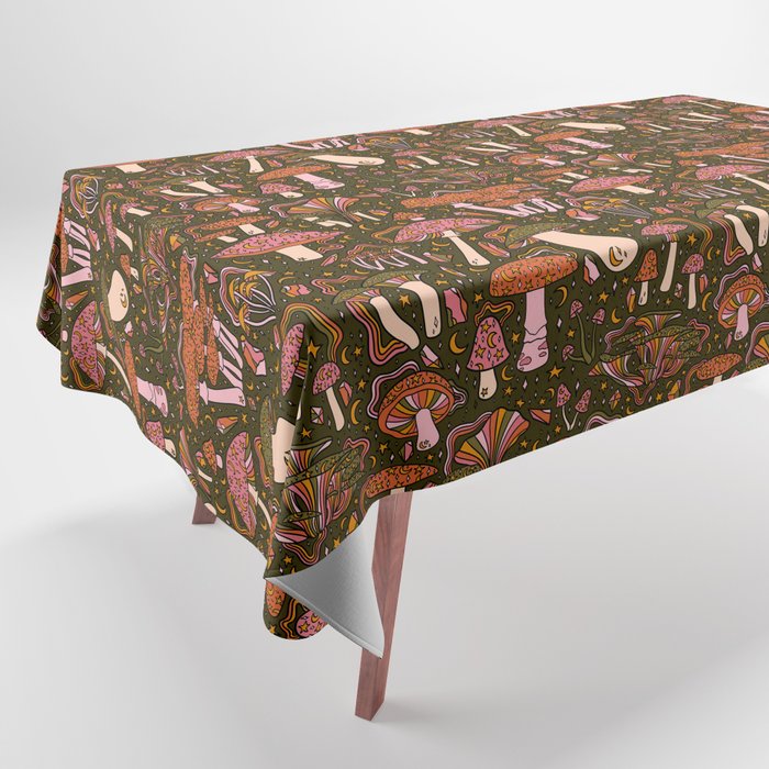 Magic Mushroom Print Tablecloth Gallery Image 1