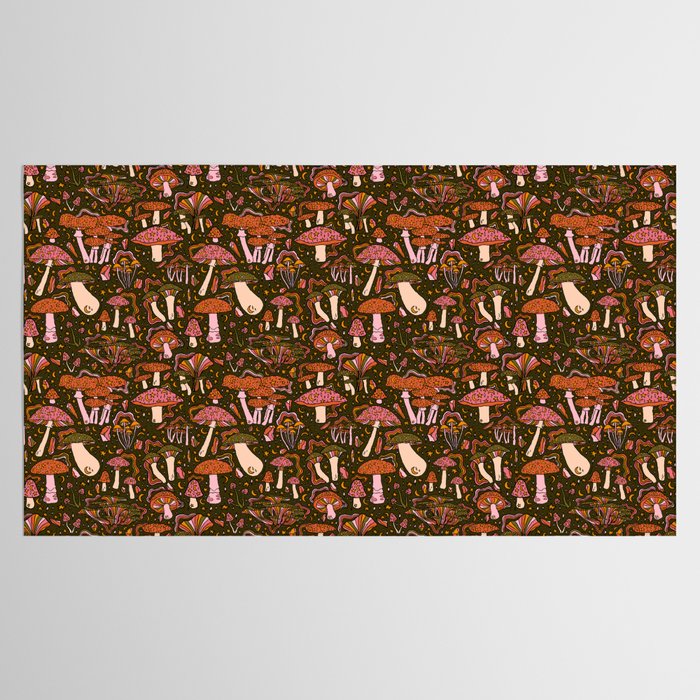 Magic Mushroom Print Tablecloth Gallery Image 2