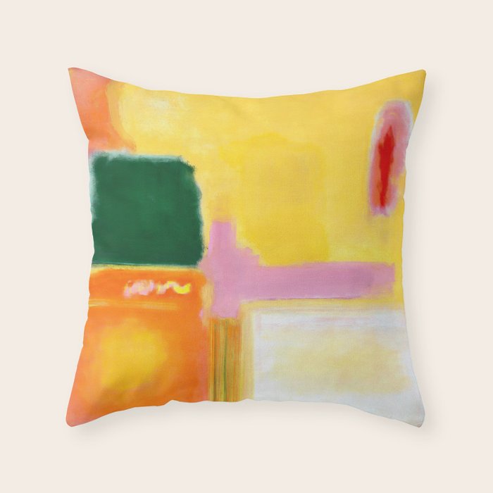 Mark Rothko - No 16 / No 12 (Mauve Intersection) Artwork Throw Pillow Gallery Image 6