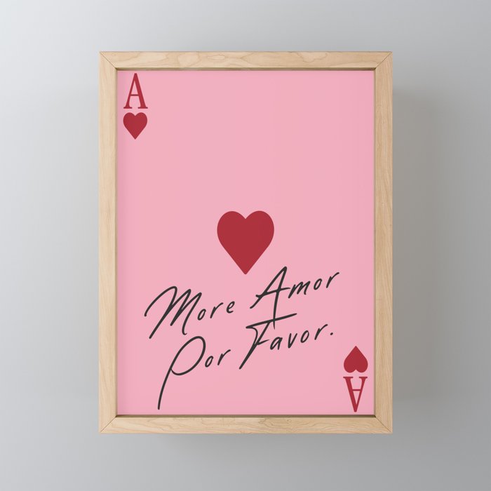 Ace of hearts - More amore por favor. Mini Art Print Gallery Image 1