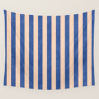 STRIPES 001 O - Sapphire Wall Tapestry Gallery Image 4