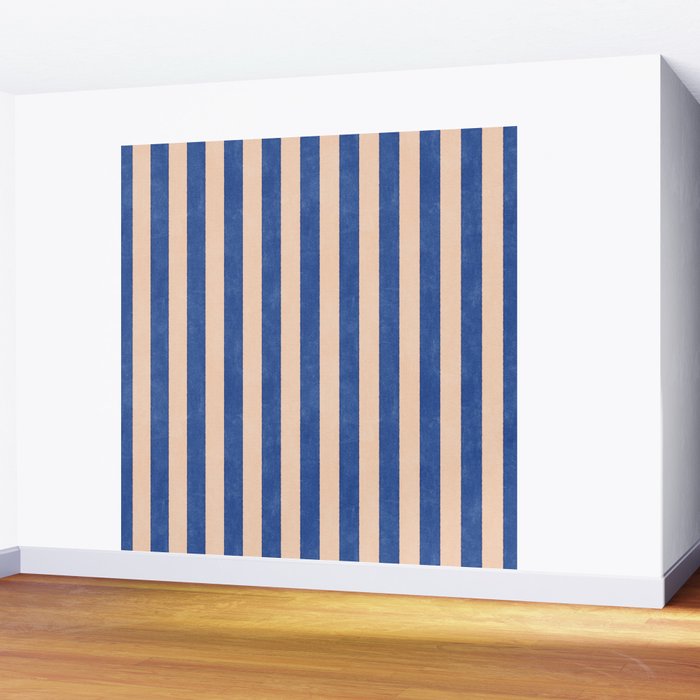 STRIPES 001 O - Sapphire Wall Mural Gallery Image 2