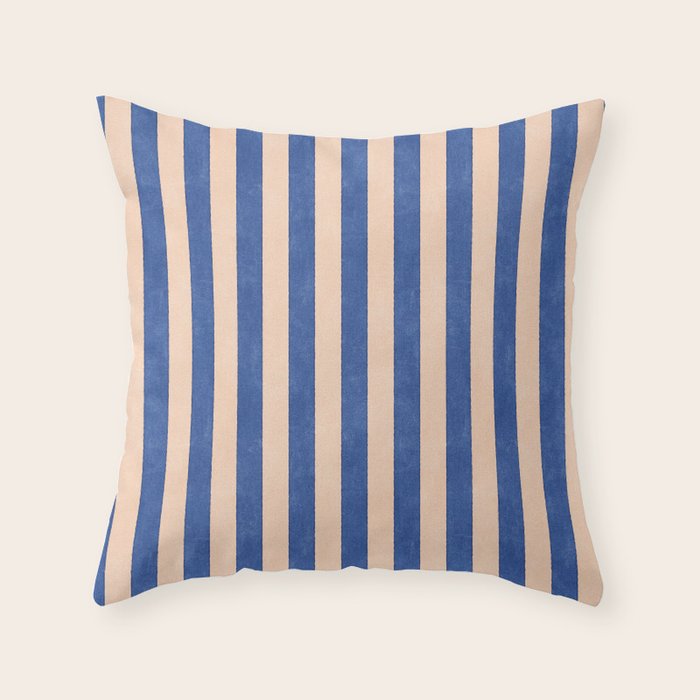 STRIPES 001 O - Sapphire Throw Pillow Gallery Image 6