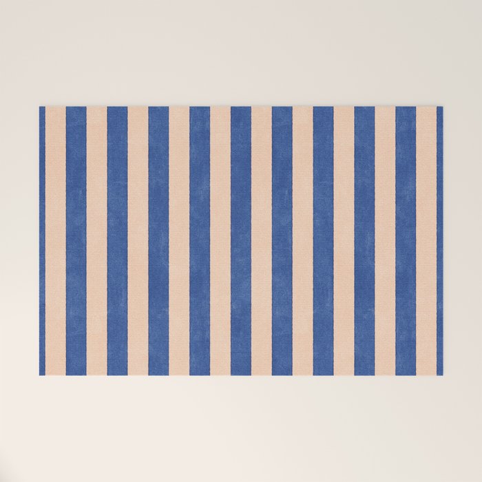 STRIPES 001 O - Sapphire Welcome Mat Gallery Image 1