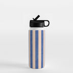 STRIPES 001 O - Sapphire Water Bottle Gallery Image 1