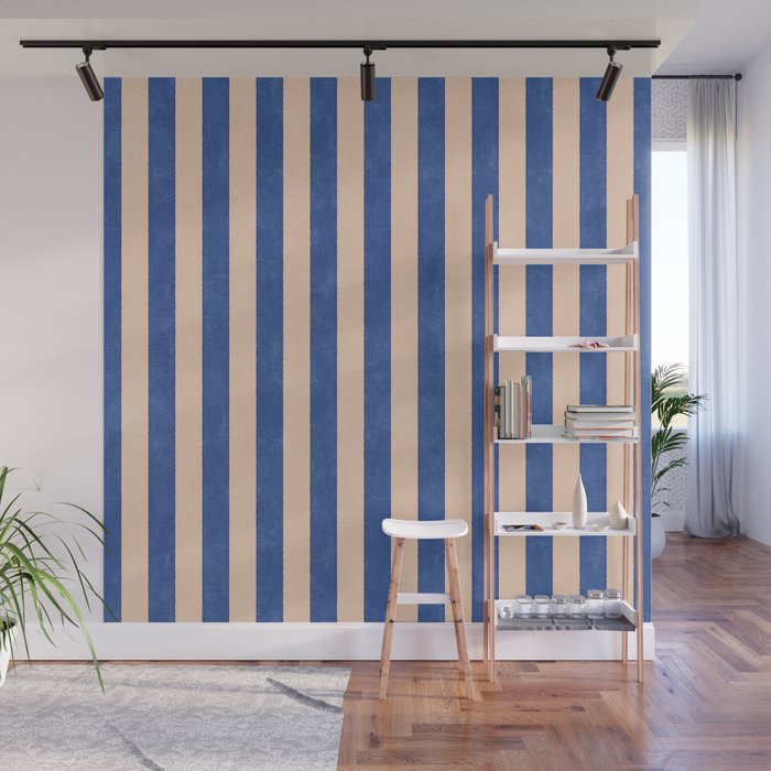 STRIPES 001 O - Sapphire Wall Mural Gallery Image 1