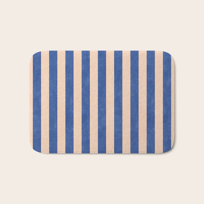 STRIPES 001 O - Sapphire Bath Mat Gallery Image 1