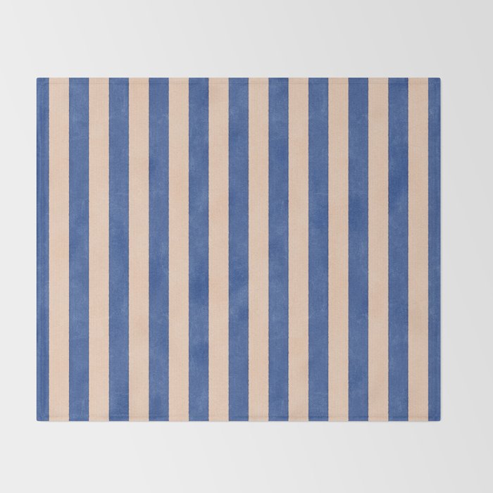 STRIPES 001 O - Sapphire Throw Blanket Gallery Image 2