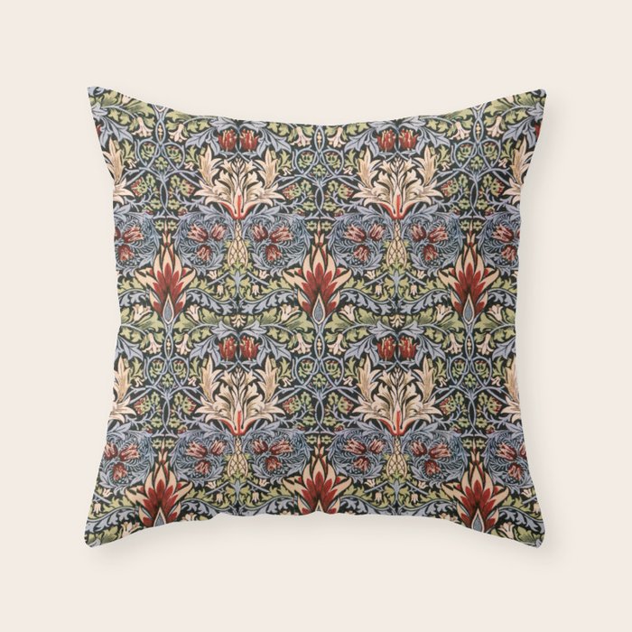 Snakeshead by William Morris Throw Pillow Gallery Image 6