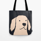 Golden retriever black and white version Tote Bag Gallery Image 1