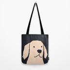 Golden retriever black and white version Tote Bag Gallery Image 2