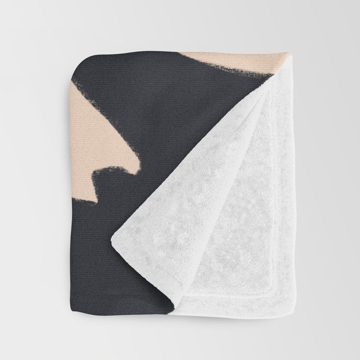 Golden retriever black and white version Throw Blanket Gallery Image 3