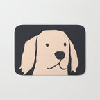 Golden retriever black and white version Bath Mat Gallery Image 1