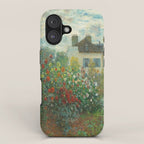 Claude Monet The Artist's Garden In Argenteuil A Corner Of The Garden With Dahlias 1873 iPhone Case Gallery Image 1