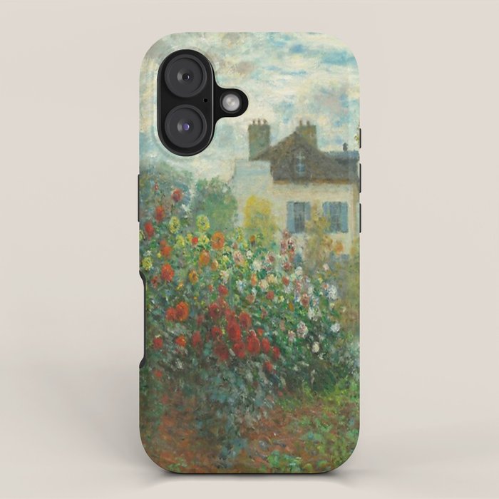 Claude Monet The Artist's Garden In Argenteuil A Corner Of The Garden With Dahlias 1873 iPhone Case Gallery Image 1