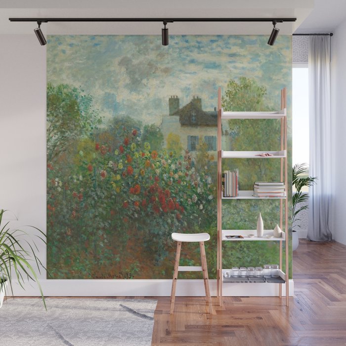 Claude Monet The Artist's Garden In Argenteuil A Corner Of The Garden With Dahlias 1873 Wall Mural Gallery Image 1