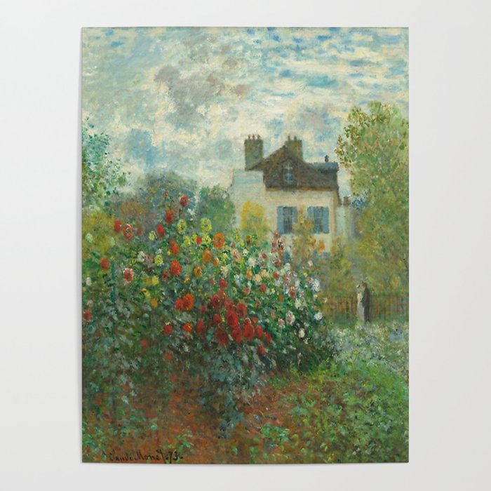 Claude Monet The Artist's Garden In Argenteuil A Corner Of The Garden With Dahlias 1873 Poster Gallery Image 4