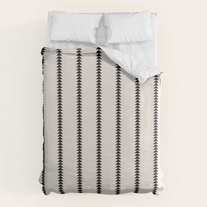 Minimal Triangles - Black & White Duvet Cover Gallery Image 6