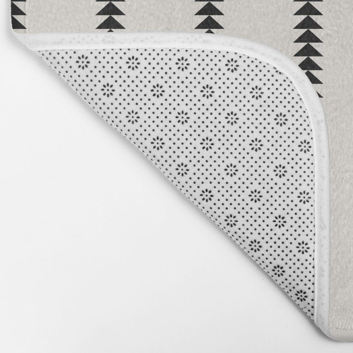 Minimal Triangles - Black & White Bath Mat Gallery Image 2
