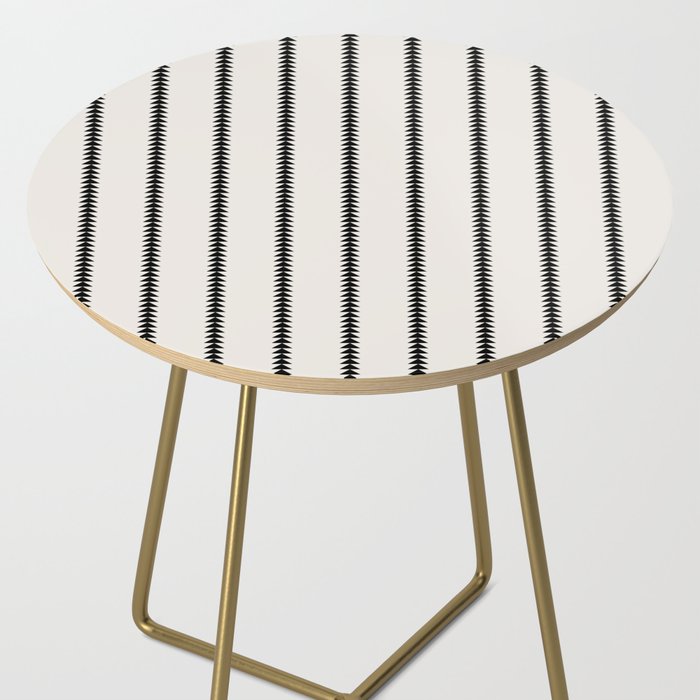 Minimal Triangles - Black & White Side Table Gallery Image 2