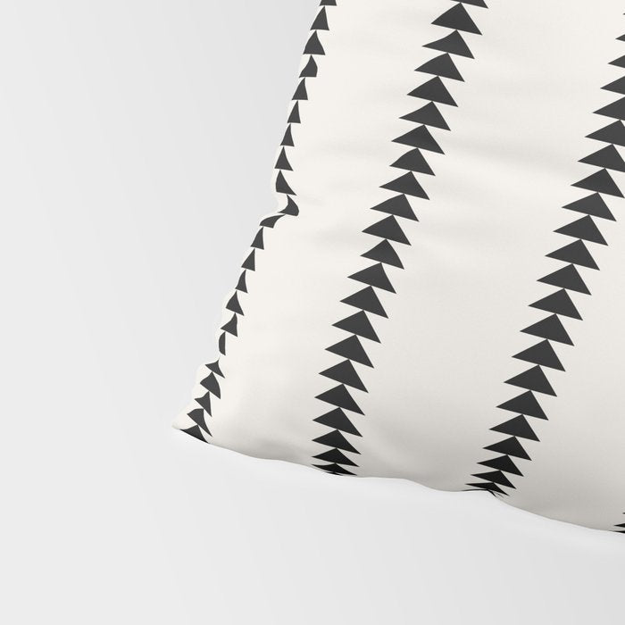 Minimal Triangles - Black & White Pillow Sham Gallery Image 4