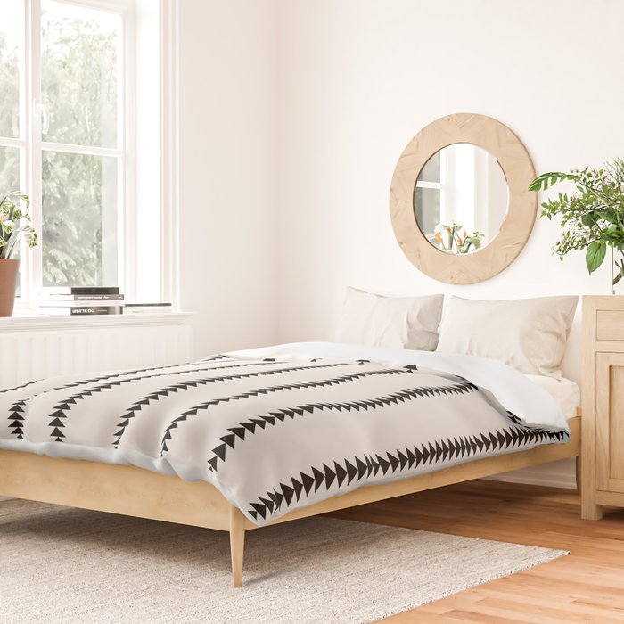 Minimal Triangles - Black & White Duvet Cover Gallery Image 2