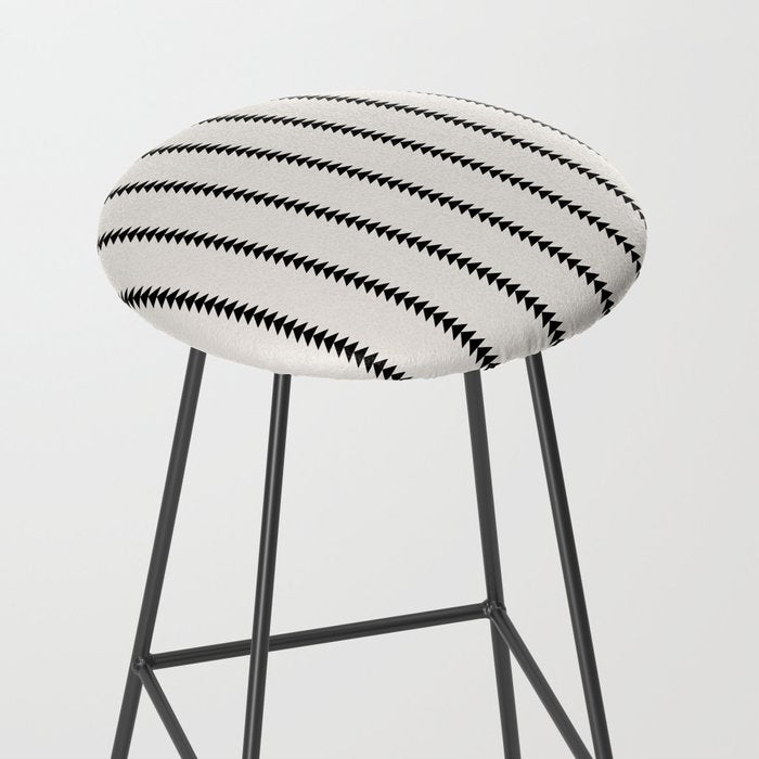 Minimal Triangles - Black & White Stool Gallery Image 2