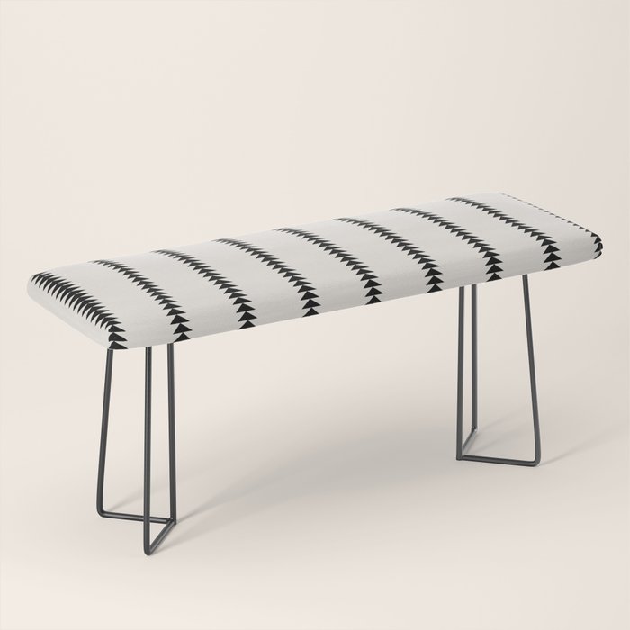 Minimal Triangles - Black & White Bench Gallery Image 1