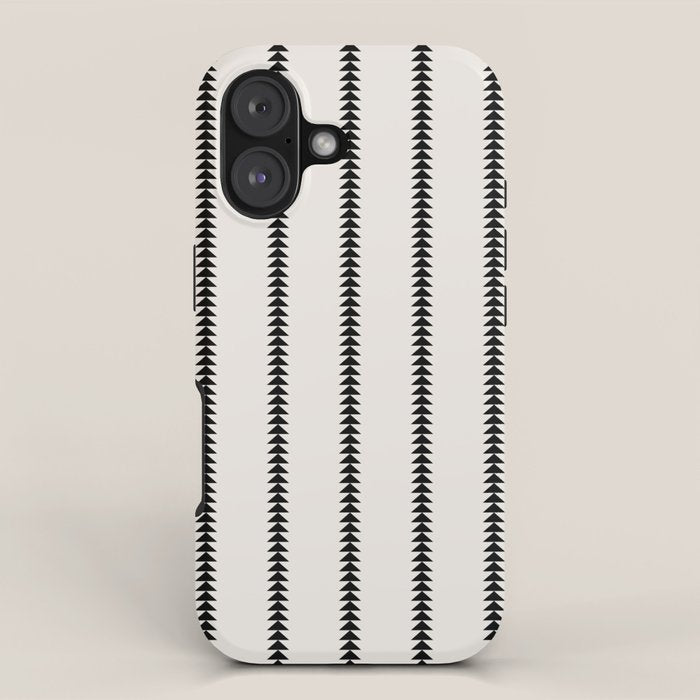 Minimal Triangles - Black & White iPhone Case Gallery Image 1