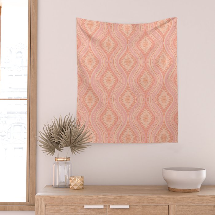 Hand-drawn Symmetrical Pattern #2 Wall Tapestry Gallery Image 2