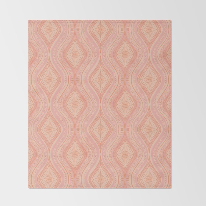 Hand-drawn Symmetrical Pattern #2 Throw Blanket Gallery Image 2