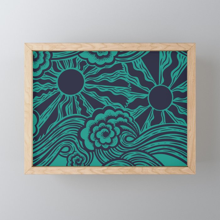 Happy Waves Mini Art Print Gallery Image 1