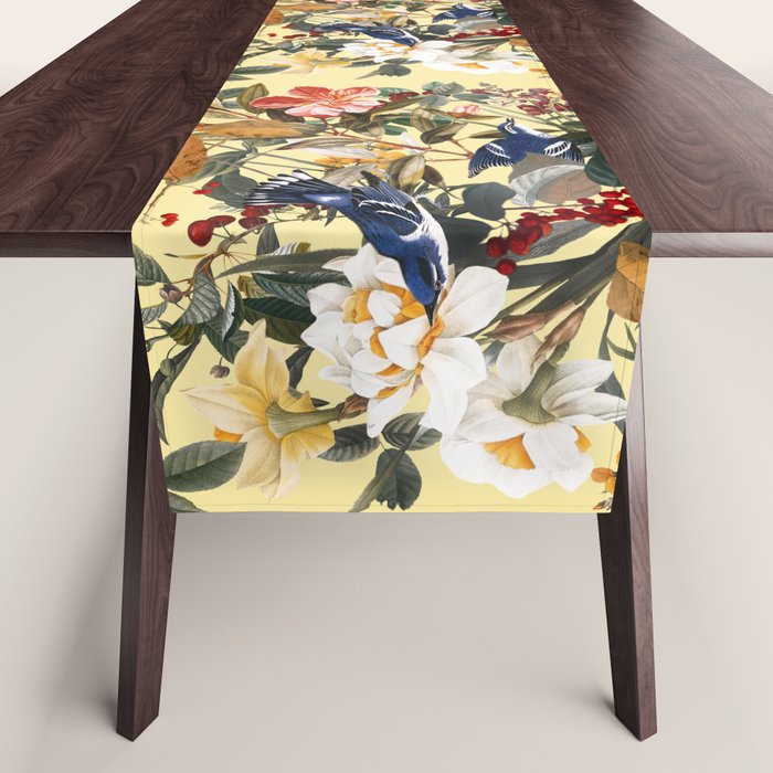 Floral and Birds XXIX Table Runner Gallery Image 1