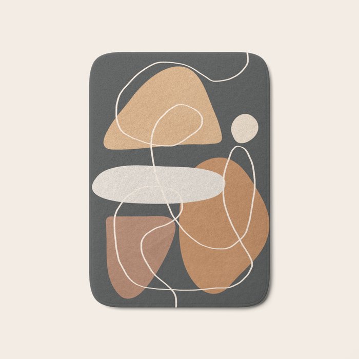 Minimal Colorful Abstract Shapes 1 Bath Mat Gallery Image 1