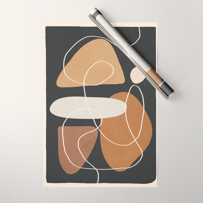 Minimal Colorful Abstract Shapes 1 Wrapping Paper Gallery Image 1