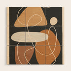 Minimal Colorful Abstract Shapes 1 Wood Wall Art Gallery Image 1