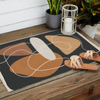 Minimal Colorful Abstract Shapes 1 Outdoor Rug Gallery Image 2