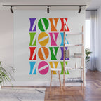 Rainbow LOVE - Groovy Repeat! Wall Mural Gallery Image 1