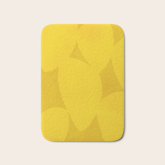 Abstract shapes-yellow gold Bath Mat Gallery Image 1