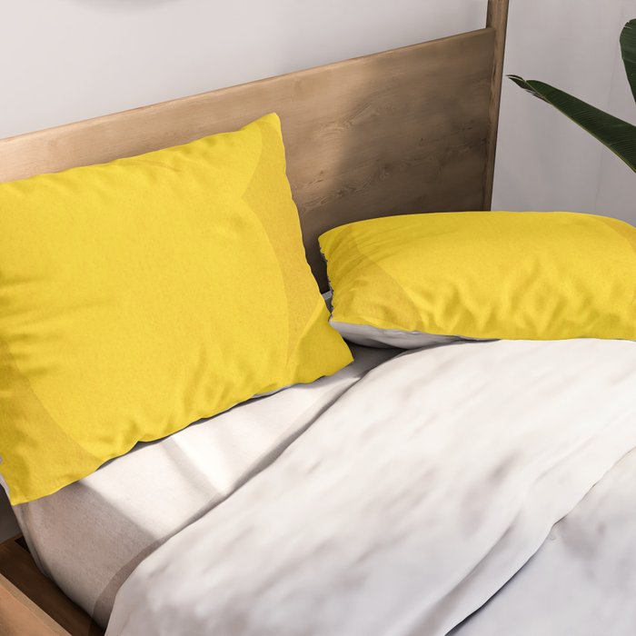 Abstract shapes-yellow gold Pillow Sham Gallery Image 2