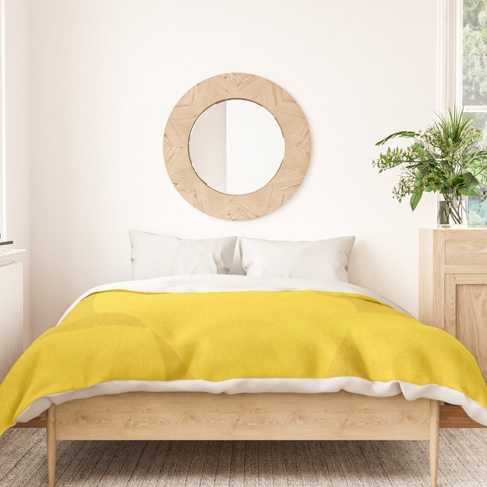 Abstract shapes-yellow gold Duvet Cover Gallery Image 3