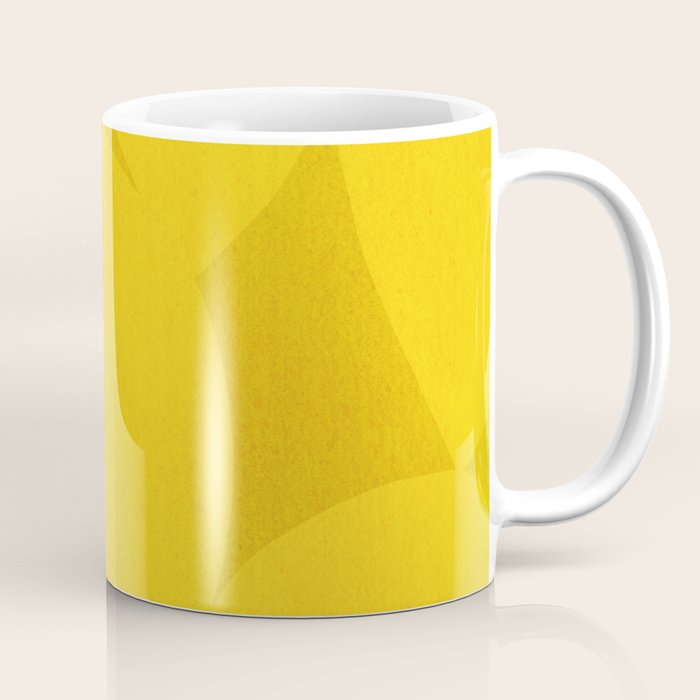 Abstract shapes-yellow gold Coffee Mug Gallery Image 1