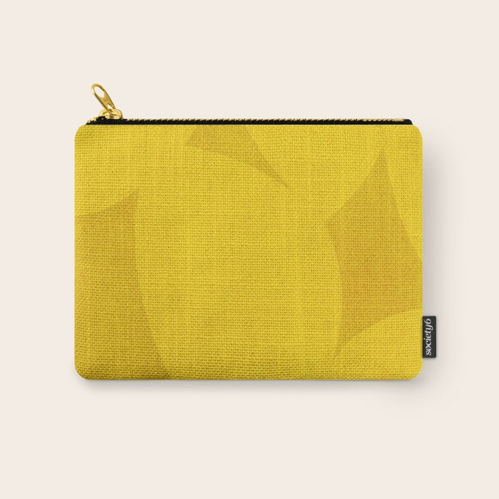 Abstract shapes-yellow gold Carry All Pouch Gallery Image 1