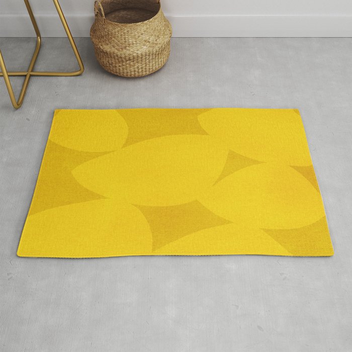 Abstract shapes-yellow gold Rug Gallery Image 1