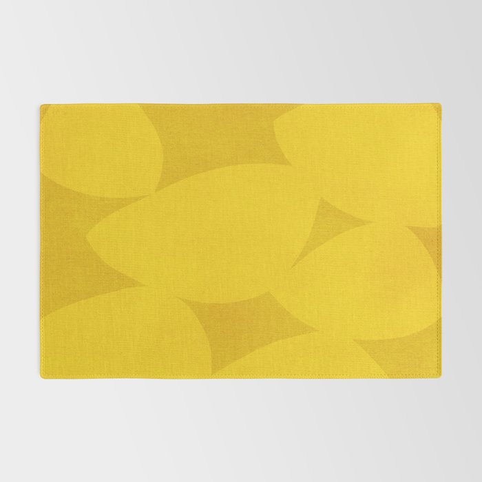 Abstract shapes-yellow gold Rug Gallery Image 2