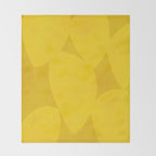 Abstract shapes-yellow gold Throw Blanket Gallery Image 2