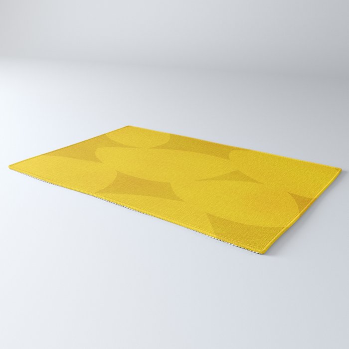 Abstract shapes-yellow gold Rug Gallery Image 3
