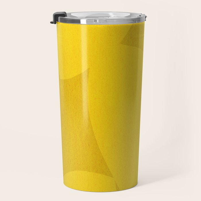 Abstract shapes-yellow gold Travel Mug Gallery Image 3