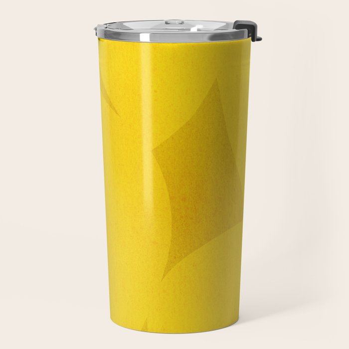 Abstract shapes-yellow gold Travel Mug Gallery Image 2